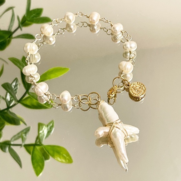 Handmade✨✨ Freshwater pearl bracelet - Picture 4 of 12